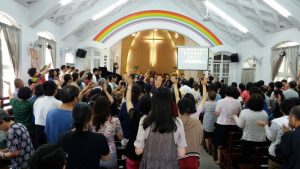 彰化地區於鹿港教會舉行禱告會。