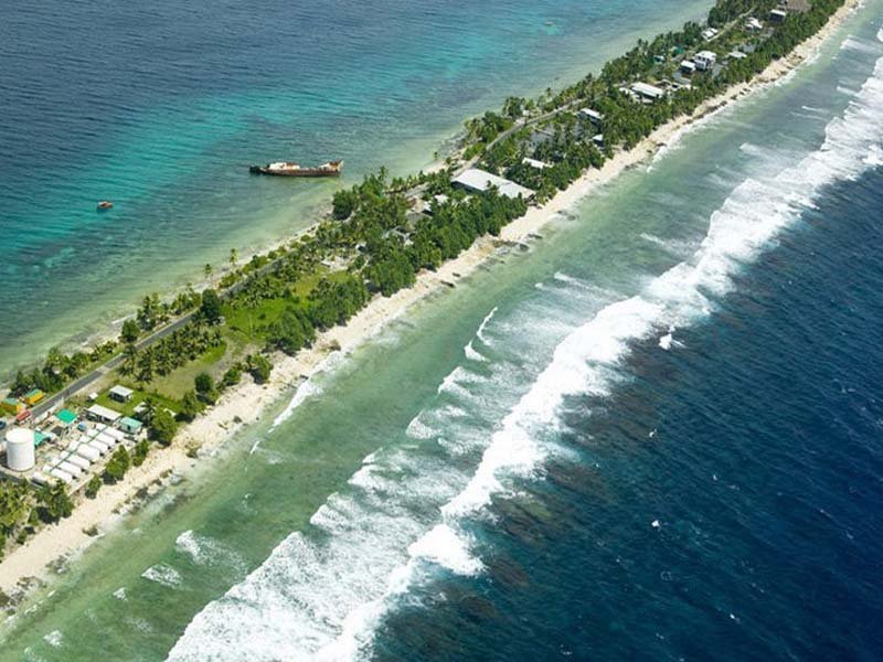 美麗的南太平洋的島國「吐瓦魯」，未來將因海平面上升而被淹沒。(圖片來源：翻攝網路)